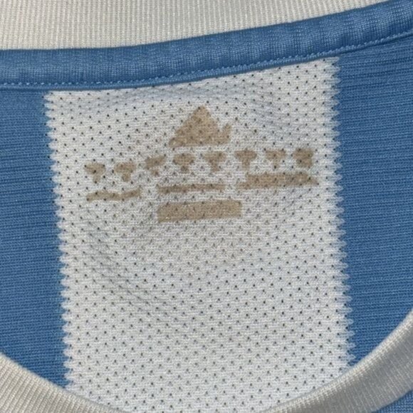 Argentina AFA Soccer Jersey Adidas ClimaCool Striped Blue White L - Picture 2 of 10